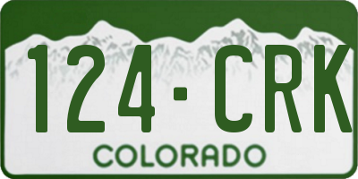 CO license plate 124CRK