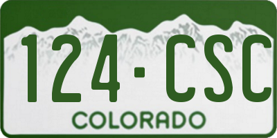 CO license plate 124CSC