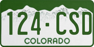 CO license plate 124CSD
