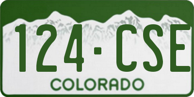 CO license plate 124CSE