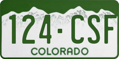CO license plate 124CSF