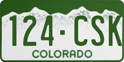 CO license plate 124CSK