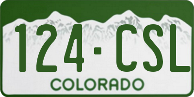 CO license plate 124CSL