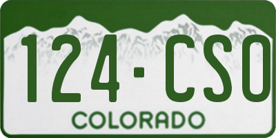 CO license plate 124CSO