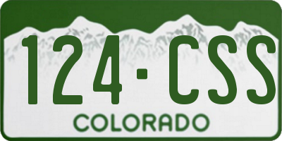 CO license plate 124CSS