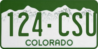 CO license plate 124CSU