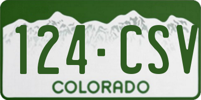 CO license plate 124CSV