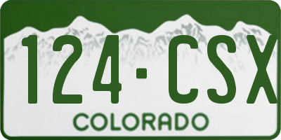 CO license plate 124CSX
