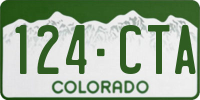 CO license plate 124CTA