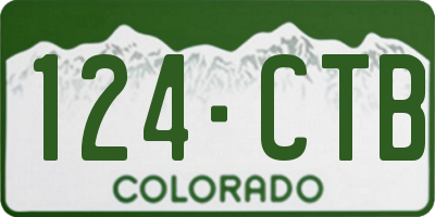 CO license plate 124CTB