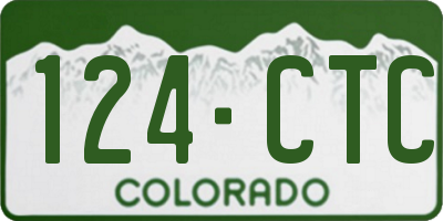 CO license plate 124CTC