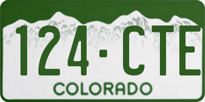 CO license plate 124CTE