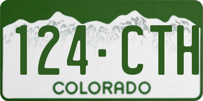 CO license plate 124CTH