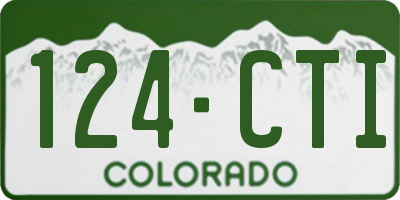 CO license plate 124CTI