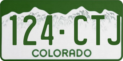 CO license plate 124CTJ