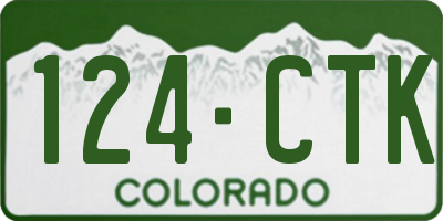CO license plate 124CTK