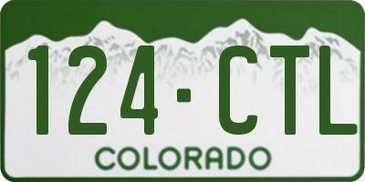 CO license plate 124CTL