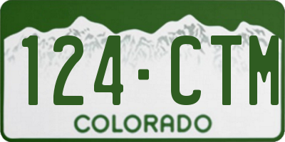CO license plate 124CTM