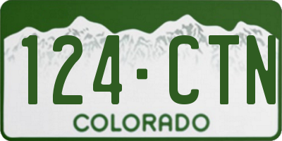 CO license plate 124CTN