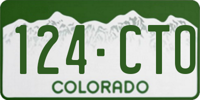 CO license plate 124CTO