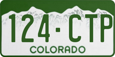 CO license plate 124CTP