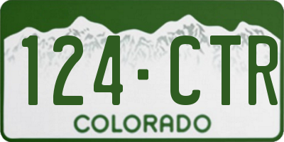 CO license plate 124CTR
