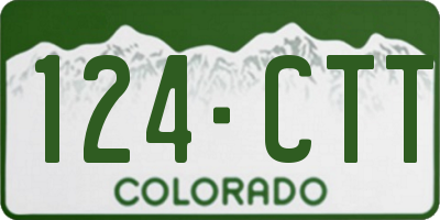 CO license plate 124CTT