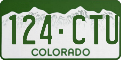 CO license plate 124CTU