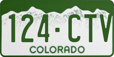 CO license plate 124CTV