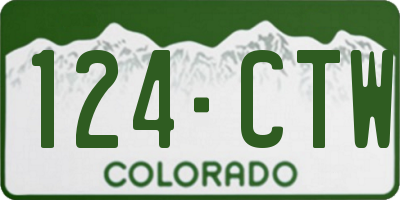 CO license plate 124CTW