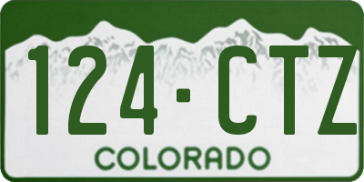 CO license plate 124CTZ