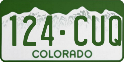 CO license plate 124CUQ