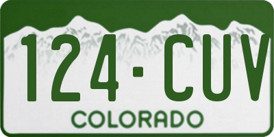 CO license plate 124CUV