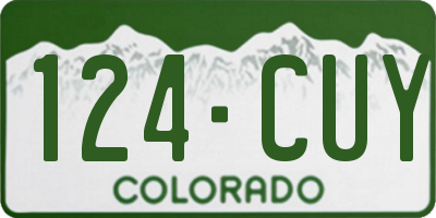 CO license plate 124CUY