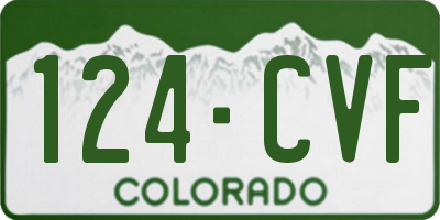 CO license plate 124CVF