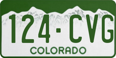 CO license plate 124CVG