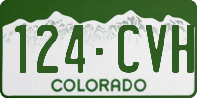 CO license plate 124CVH