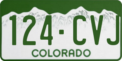CO license plate 124CVJ