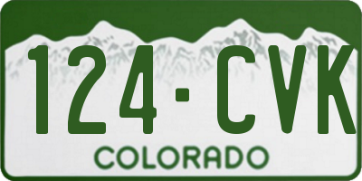 CO license plate 124CVK