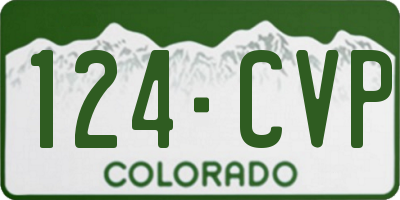 CO license plate 124CVP