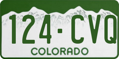 CO license plate 124CVQ