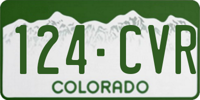 CO license plate 124CVR