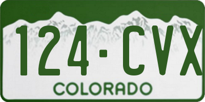 CO license plate 124CVX