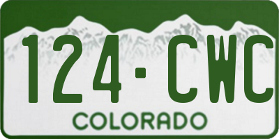 CO license plate 124CWC