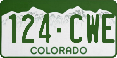 CO license plate 124CWE