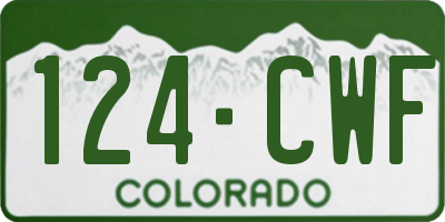 CO license plate 124CWF
