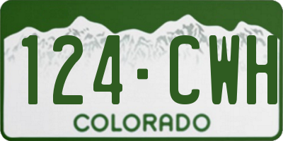 CO license plate 124CWH