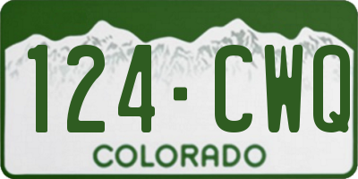CO license plate 124CWQ