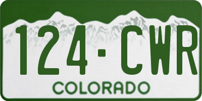 CO license plate 124CWR