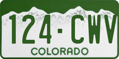 CO license plate 124CWV